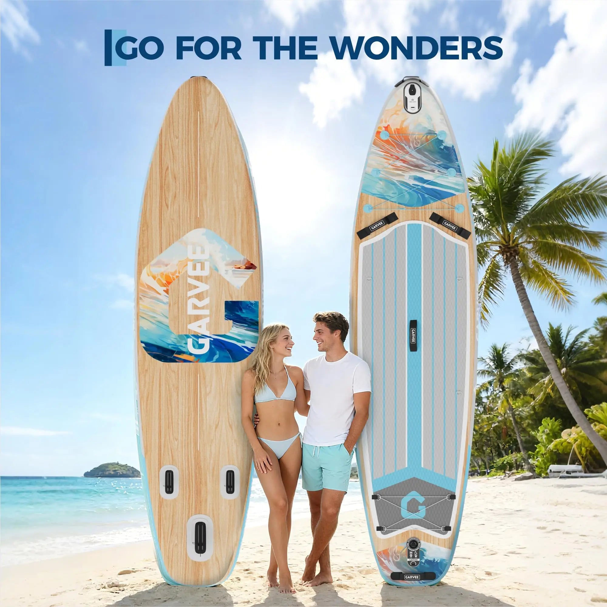 Inflatable Rise Up Paddle Board Stand-up Paddleboard Full Kits with Adjustable Paddle/Hand Pump for Outdoor Water Sports Surfing