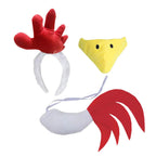Chicken Costume Kit Eye Catching Novelty Dress up Photo Booth Props Cosplay for Thanksgiving Party Events Performances Pretend