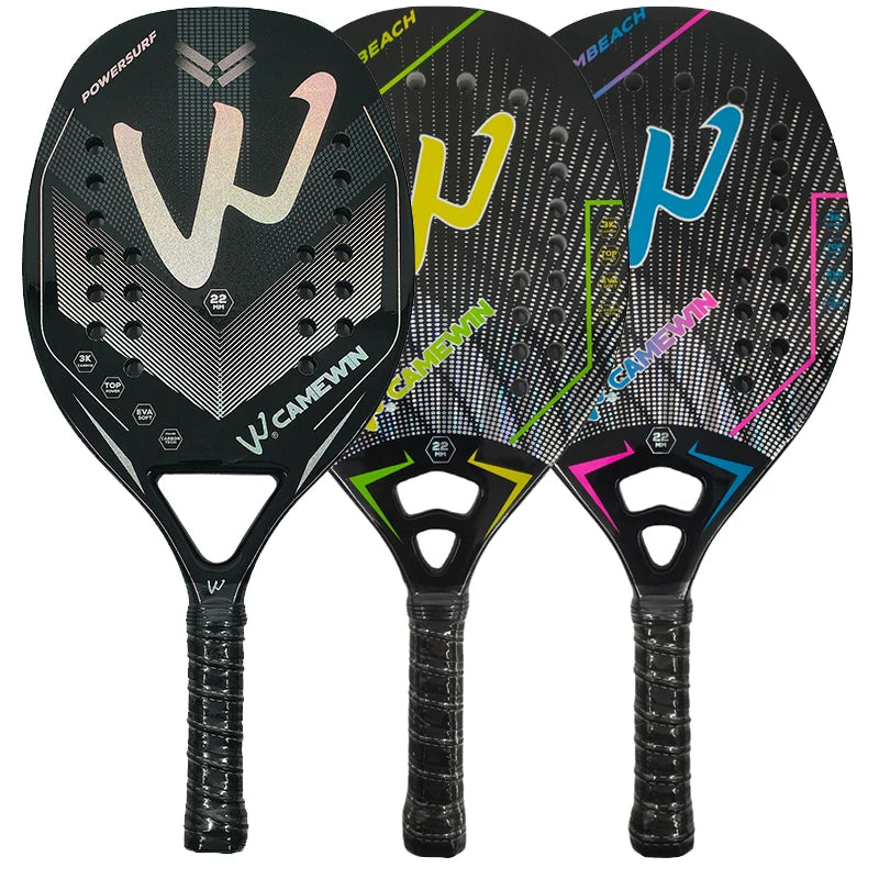 Camewin 3K Beach Tennis Racket Full Carbon Fiber Rough Surface Outdoor Sports Racket For Men Women Adult Tennis Racket The New Main image