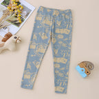 3/4-piece Autumn/Winter Children's Multi-color Combination Fashionable Slim Fit Leggings For Girls Sports And Casual Warm Pants