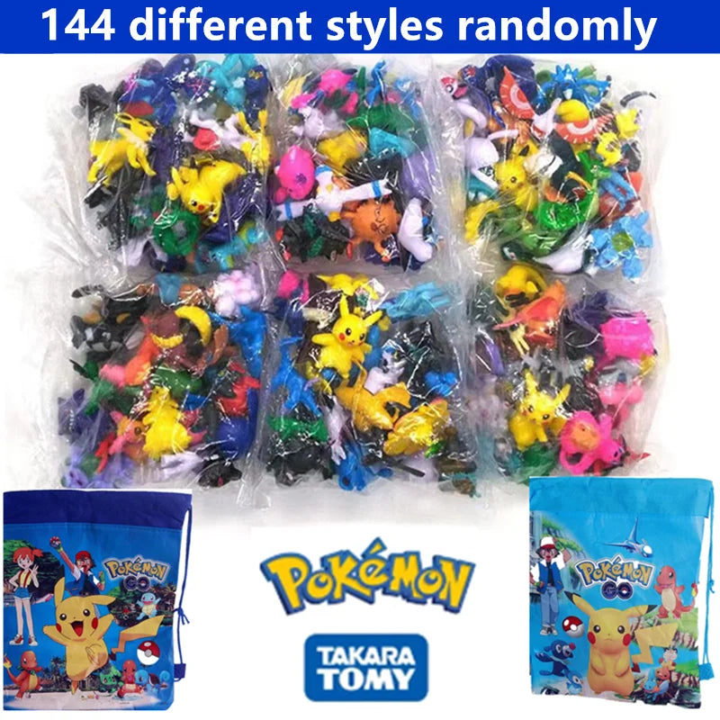 144 Style Anime  Action Figure Model Pokemon Figure Toys Ornamental Decoration Collect Toys For Children's Christmas Gift Main image