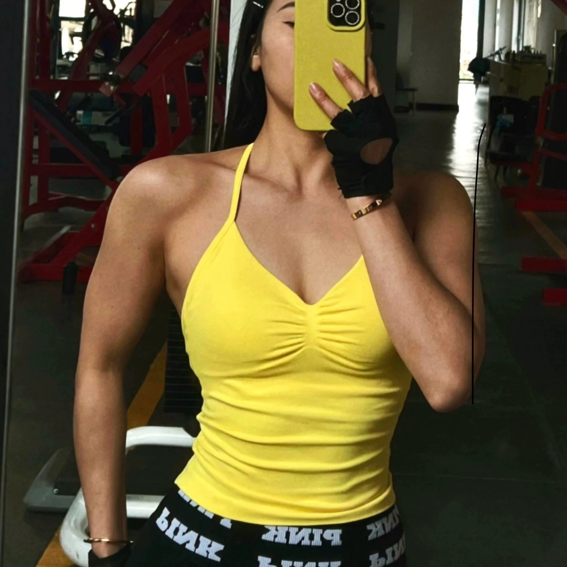 Longline Strappy Top Yoga Vest Woman Backless Tank Tops Sports Fitness Bras Running Workout Gym Halter Main image