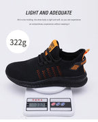 Work Safety Shoes Summer Breathable Men Air Cushion Work Protective Sneakers Anti-Puncture Work Shoes Male Steel Toe Shoes