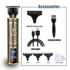 New！T9 Electric Hair Trimmer/Accessories | USB Professional Shaver | 0mm Bald Fade Cutting Machine Portable for Men Home Haircut