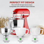 Pouring Shield Splash Guard, Detachable Flip Top Lid for KitchenAid 4.5-5QT Tilt Head Stand Mixer, Mixer Bowl Accessories