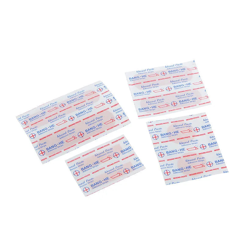 100pcs Bandage Aids Waterproof Breathable Adhesive Plaster Wound Hemostasis Sticker Band First Aid Bandage