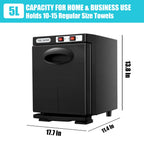 150W UV Ozone Heated Towel Sterilizer Cabinet  5L Fast Warm-Up for Spa Nail Salon 3-in-1 Disinfection with Heat & UV & Ozone