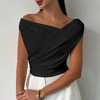 Sexy Short Sleeve Shirt Women Off Shoulder Patchwork Color Basic Tops Woman Summer Blouses Female Elegant Shirt