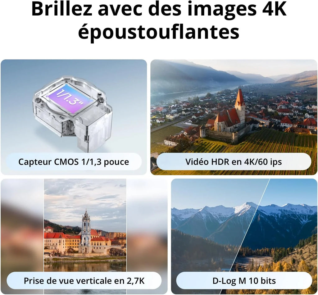 DJI Flip Camera Drone with 4K UHD Camera Under 249g 3-Axis Gimbal stability 44000ft/13km Video Transmission Original