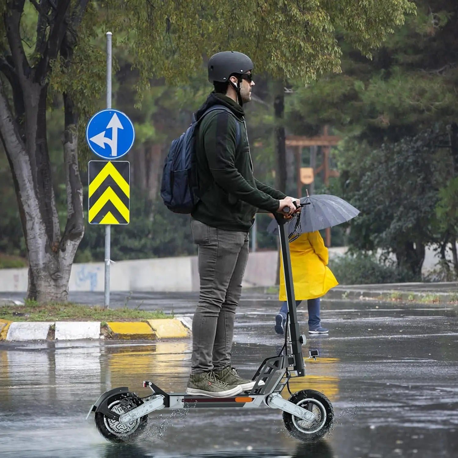 TODIMART G2 ABE E Scooter, 48V 13AH, 500W, 40-45KM range, 20km/h, Dual shock absorbers, dual disc brakes, 10-inch off-road tire