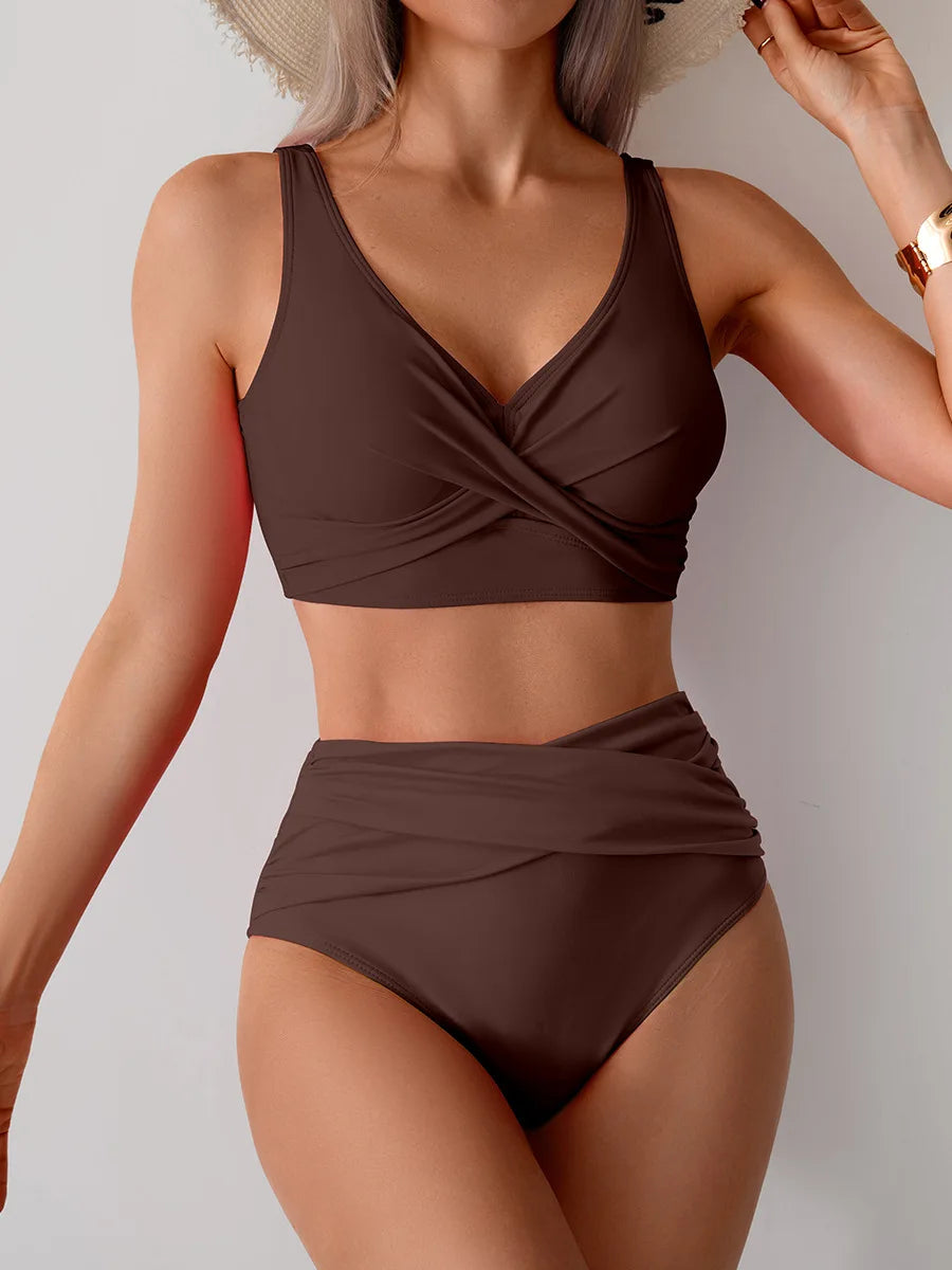 Summer Sexy Bikinis Push Up Swimsuits Women Swimwear For Female Beach Swim Wear Bathing Suits High Waist Bikini Set Pool Bather