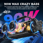 W-KING D8 Bluetooth Speaker, 50W RMS IPX6 Waterproof Loud Speakers Bluetooth Wireless, Large Outdoor Portable Speaker