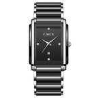 LIGE Fashion Elegant Watch for Women Japanese Movement Ceramics Strap Luxury Ladies Bracelet Quartz Watches Gifts Reloj Mujer