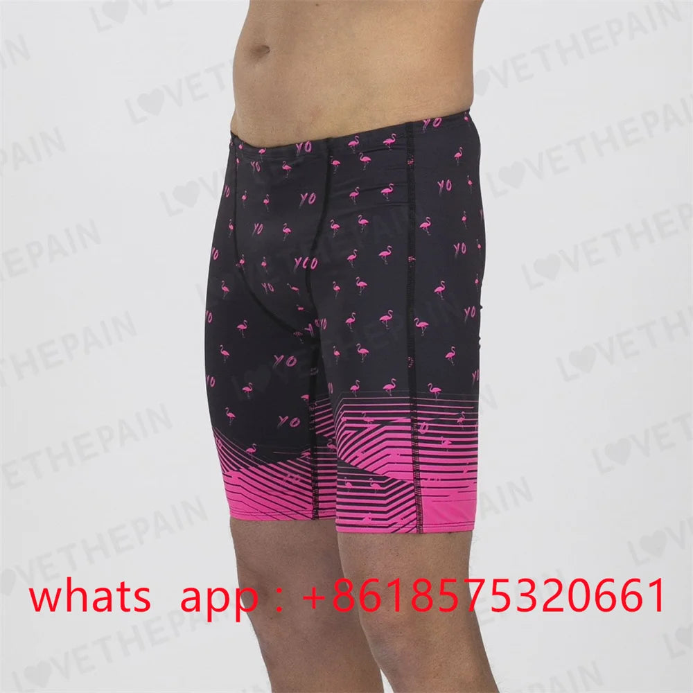 Zootekoi Men Swimwear Training Swim Shorts Beach Trunks Swimming Pants Swimsuit Jammer Summer Sports Surf Pantalones Shorts 2024