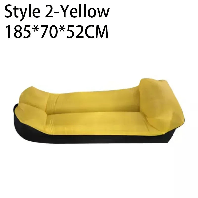 Outdoor Portable Inflatable Sofa Beach Lazy Air Sofa Folding Sleeping Bag Oxford Cloth Camping Furniture 190x70cm