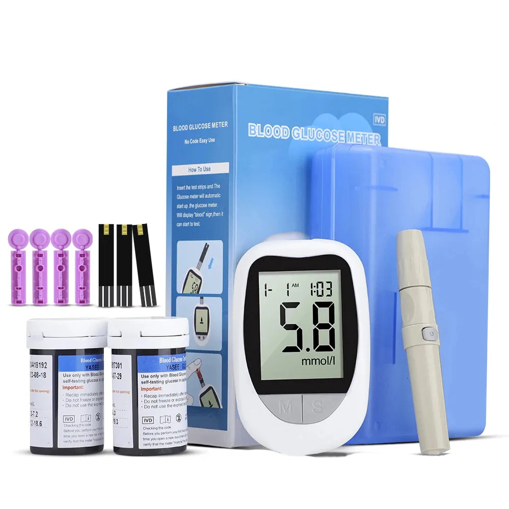 Medical Glucometer 50pcs Test Strips Lancets Blood Glucose Meter Kit Sugar Monitor Glucometro for Diabetes Mmol/L Or Mg/dL