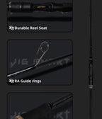 MIFINE JIG SMART SPIN Spinning Rod, Bass Fishing Rods, Lure Weight 4-18g/10-38g Saltwater Freshwater 2.29M