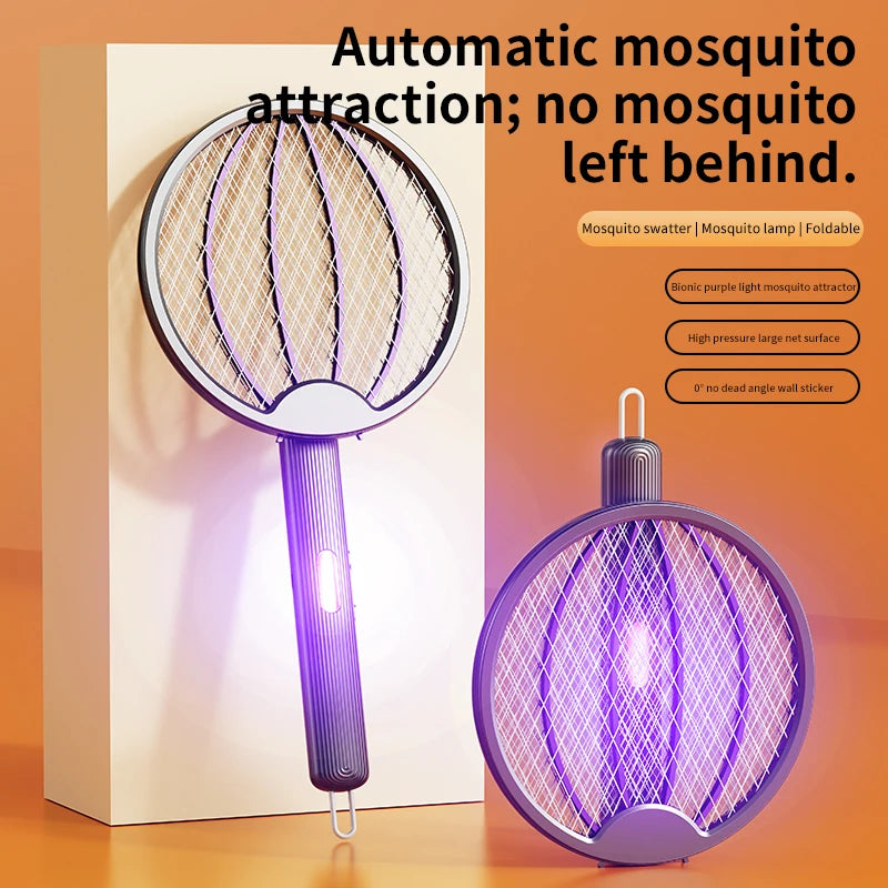 Foldable Electric Mosquito Swatter 3-in-1 Electric Mosquito Killer Anti-mosquito Lamp Rechargeable Wall-Mounted Mosquito Swatter Secondary image