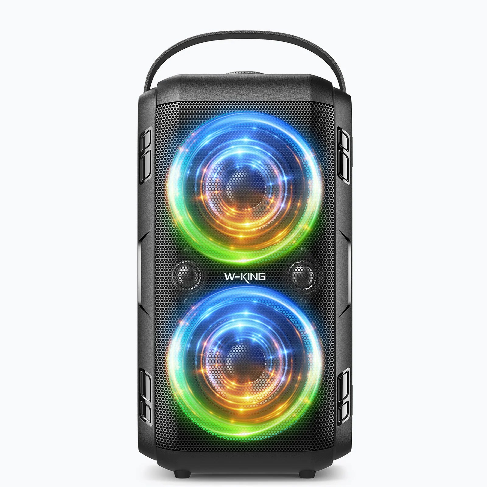W-KING 80W RMS Party Portable Speakers Bluetooth Wireless Boombox/4 Drivers(2*4.04'' Woofer), Huge 105dB Sound Large Speaker