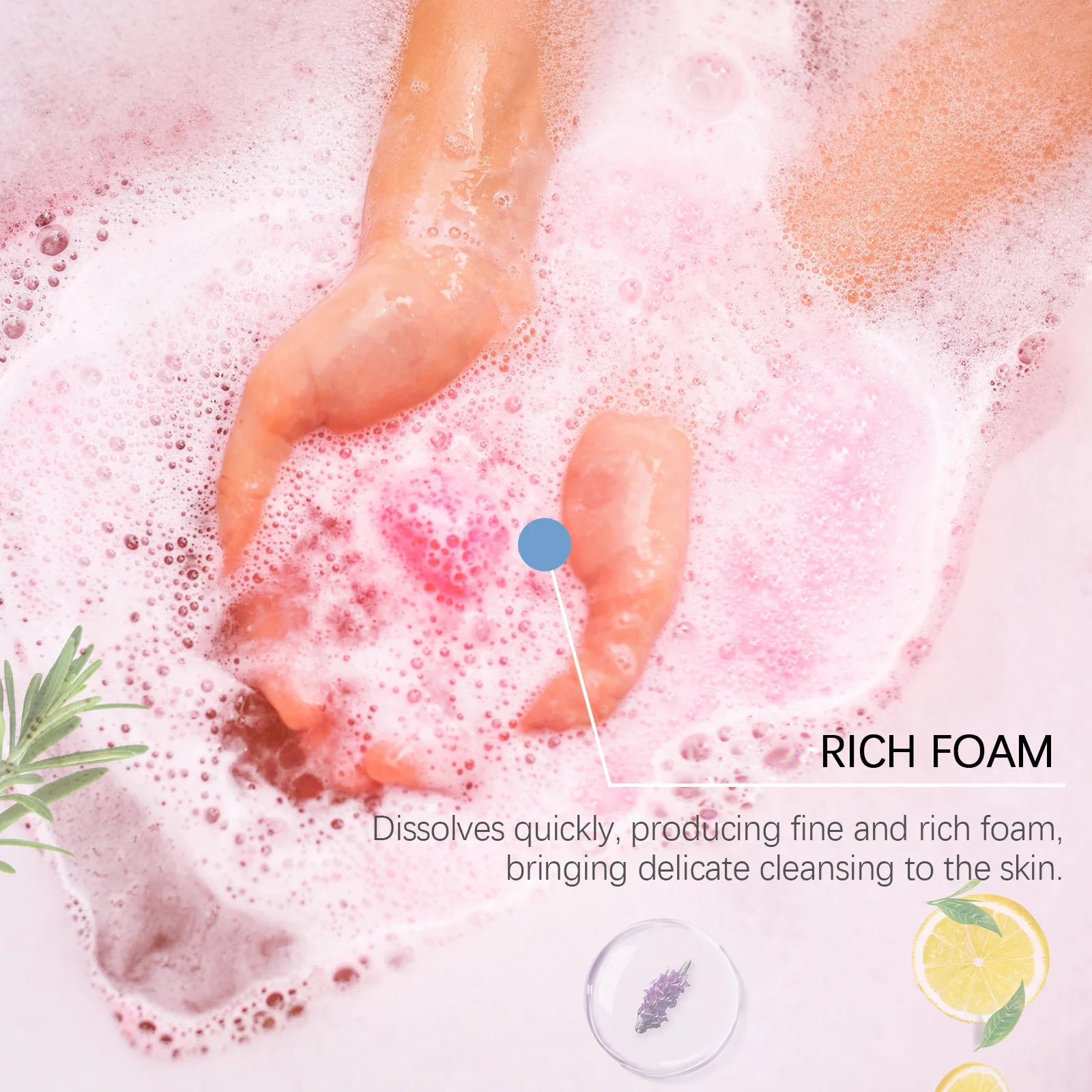Bath Bomb Lasting Fragrance Aromatherapy Floral Scent Exfoliating Moisture Body Wash Cleansing Spa Salt Ball Bubble Bombs Shower