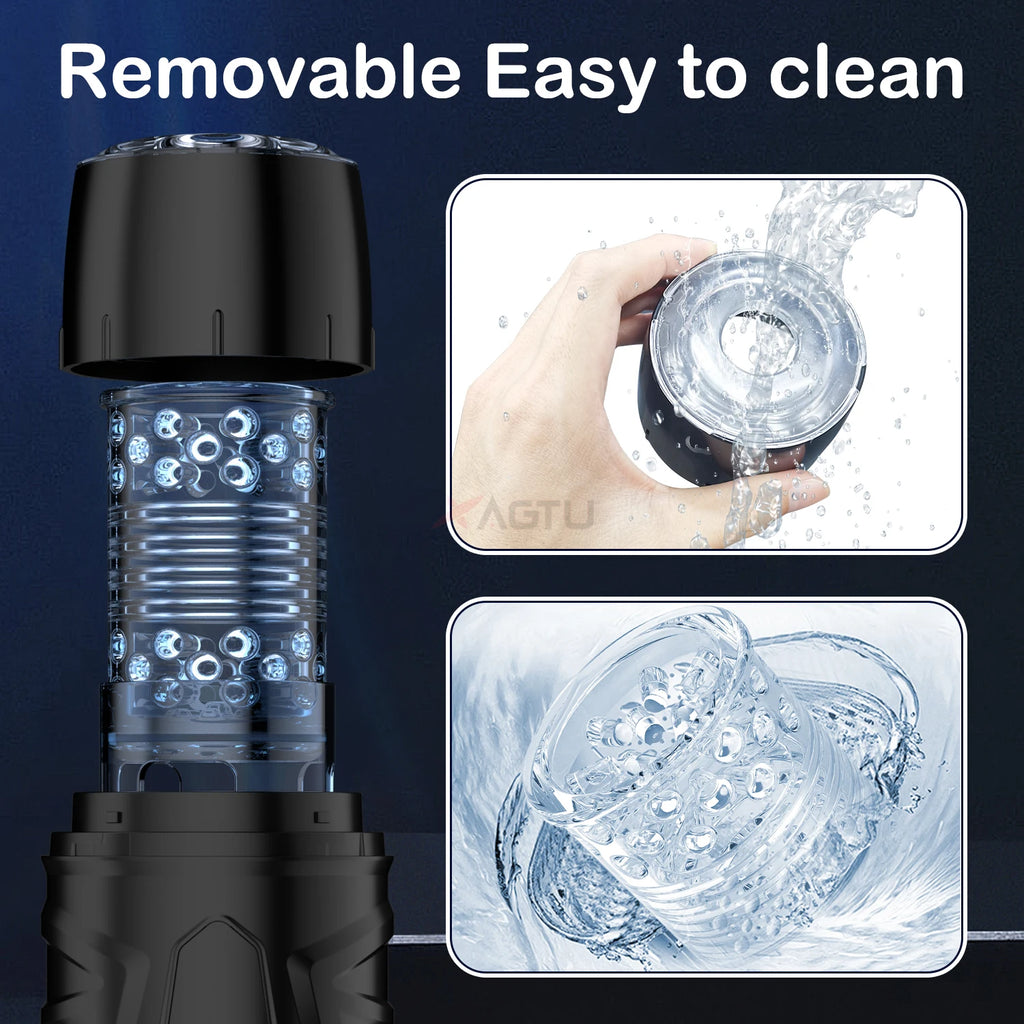 Telescopic Rotation Male Masturbator Cup Vagina 7 Thrusting Masturbation Cup Sex Toys for Men Automatic Piston Mastubator