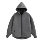 HXAO Women's Hoodie Oversized Zip up Hoodies Women Autumn Winter Long sleeve Outerwears Sweatshirt with zipper Y2k Hoodie Top