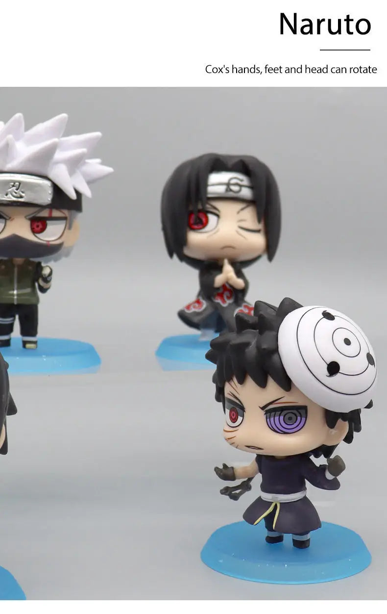 Anime Naruto Action Figure Naruto Sasuke Kakashi Itachi Model Toys Desktop Ornament Decoration Gift Boy Girl