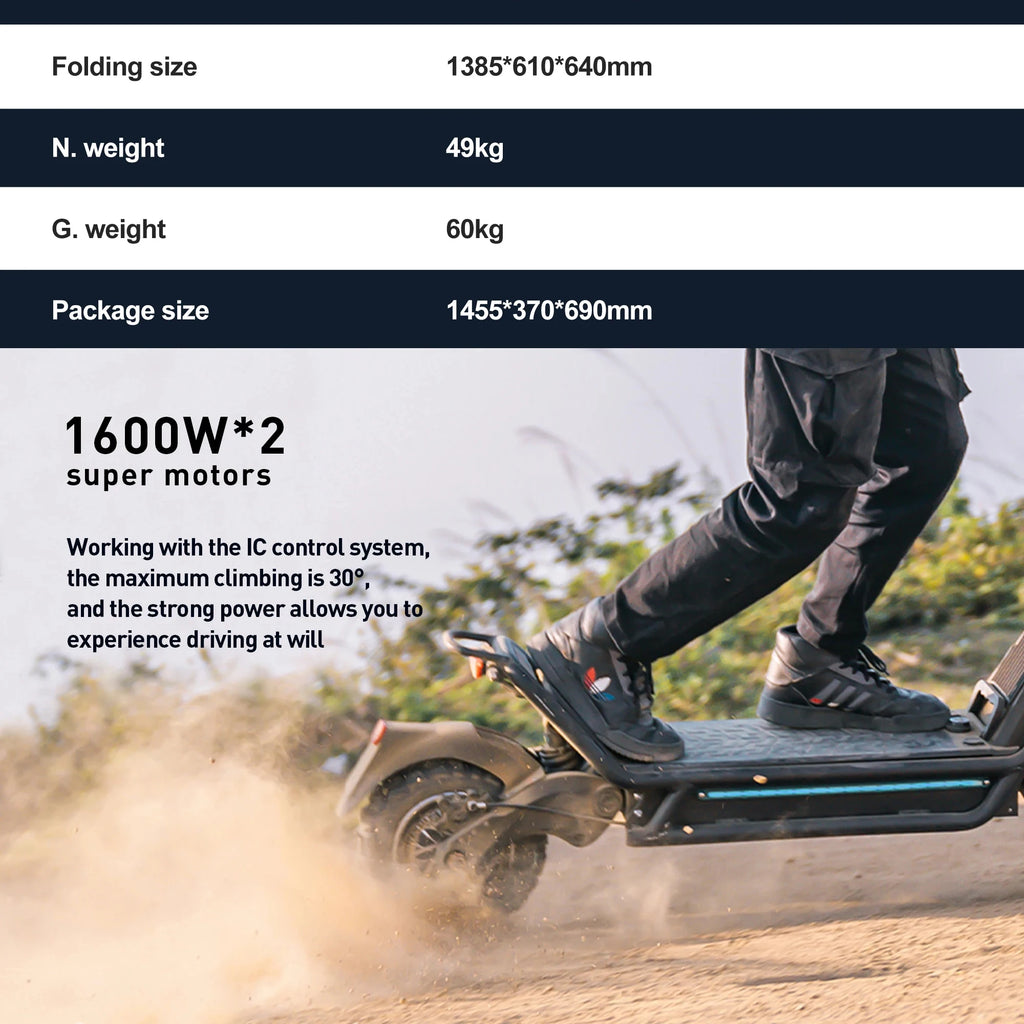 JOYOR E6-S Adult Electric Scooter 3200W Motor 60V31.5AH Battery Off-road EScooters NFC Unlock Hydraulic Brake Foldable E-Scooter