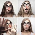 Novelty Glasses Funny Big Nose Glasses with Eyebrows / Mustache Halloween Birthday Parties Funny Photo Props