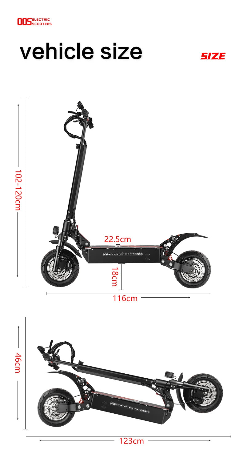 BOYUEDA Q7PRO Electric Scooter 3200W Dual Motor 52V19AH Foldable 10 Inch Tire 70KM/H Max Speed 70KM Mileage with Seat