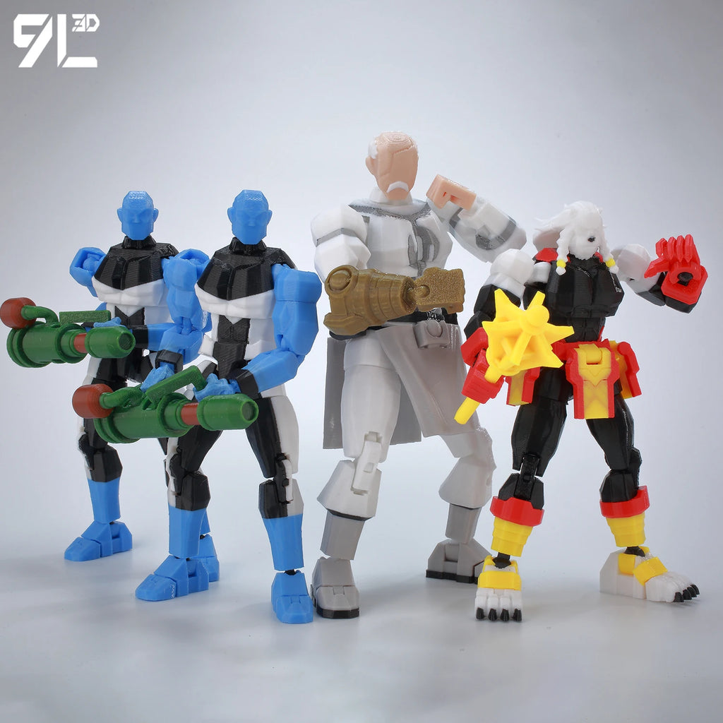 9L3D Superhero Team Invincible Boy Heroes Action Figure Lucky13 Dummy13 Multi-Colored T13 Multi-Jointed Collectible Toys Titan13