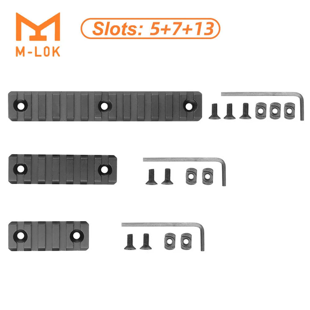 Hunting Tactical Picatinny Rail 3-13Slots 20mm Aluminum Rail Adapter Mount for Keymod / M-LOK System Handguard Scope Mount Base