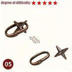 A classic intellectual metal puzzle toy, a difficult educational game toy for Christmas, Thanksgiving and birthday gifts
