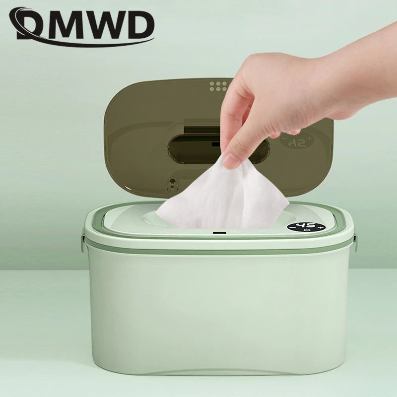 DMWD Household Wet Wipes Heaters Electric Baby Wet Tissue Warmer Portable Heating box Wet Towel Dispenser Thermostat 45-55℃ 220