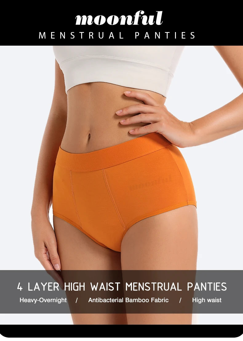 3PCS/Lot Menstrual Panties Woman Very Abundant Flow Menstruation Underwear High Waist Leak Proof Period Panties for Girls Set