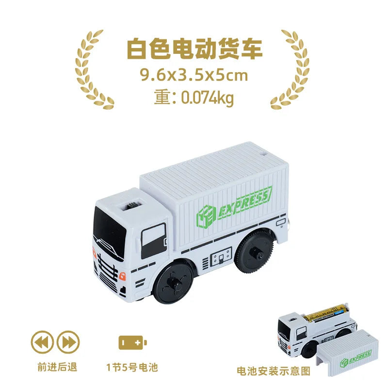Electric Train Locomotive Magnetic Car Diecast Slot Fit All Brand Wooden Train Track Railway For Kids children's Toy W02