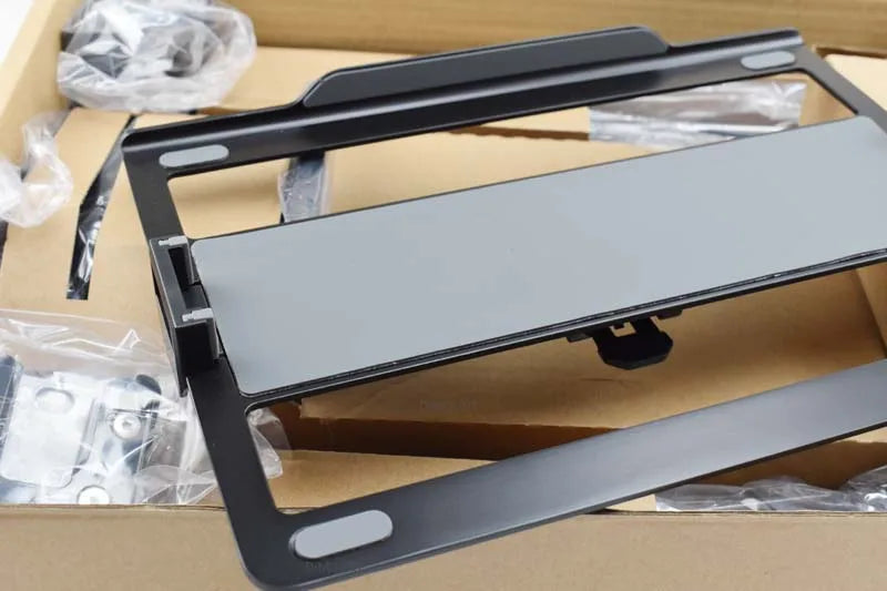 OL-3L aluminum silver Ergonomics 10"-17" desk laptop stand 32" monitor desktop bracket computer mount full motion column bar