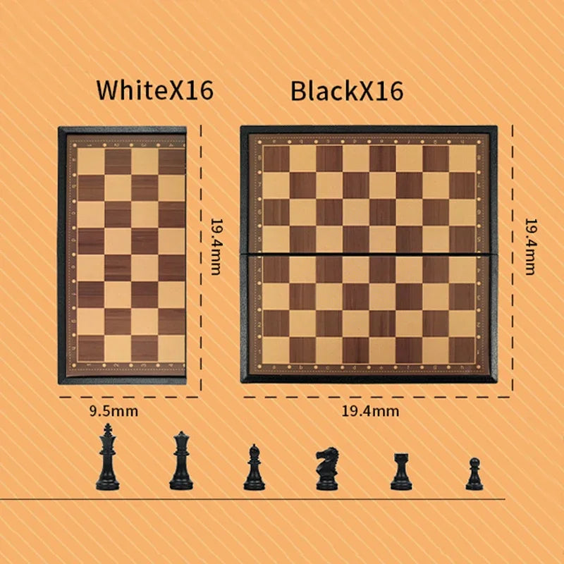 International Ludo Board Game for Kids: Portable Folding Chess Set, Educational Toy, Party Table Game for Elementary Students