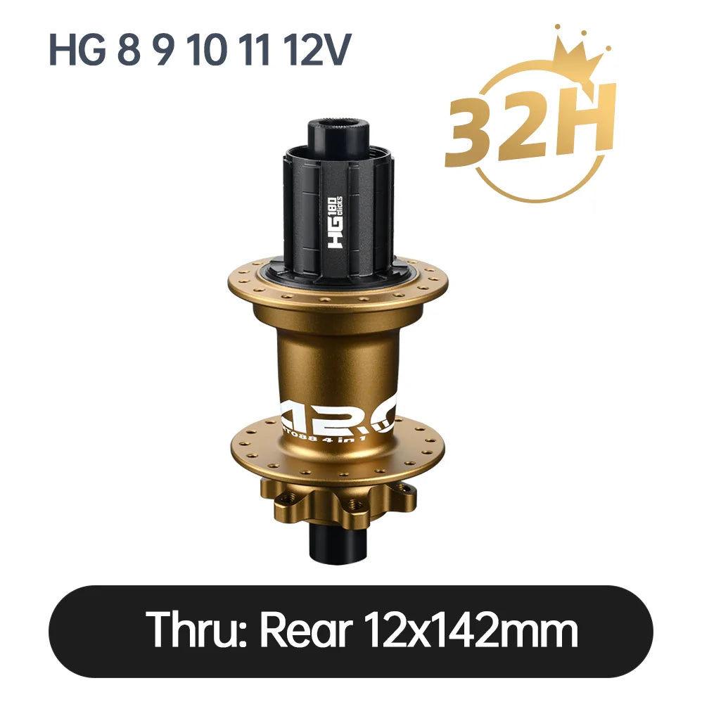 ARC MT088 MTB Hub 6 Pawls 180 Clicks Sealed Bearing Hub Front 9x100 15x100 Rear 10x135 12x142 Bicycle Cube 8 9 10 11 12 Speed