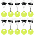 60/120PCS 10/20 Group Set Rubber Silicon Space Bean Sea Carp Fly Fishing Black Rubber Oval Stopper Fishing Float Fishing Bobber