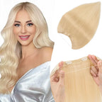 TESS Wire Hair Extensions Invisible Straight Wire Remy Human Hair Extensions with Transparent Line Clip In Hair Weft For Women