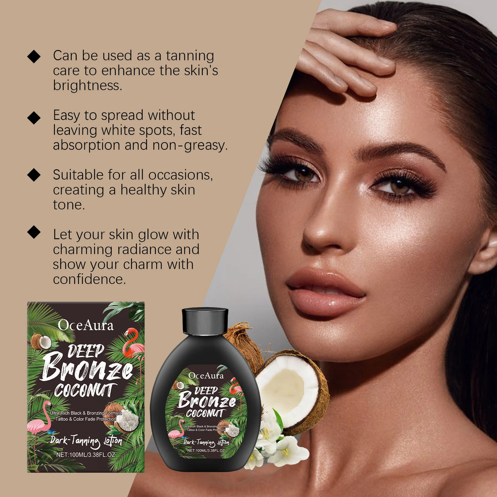 100ML Self Tanning Lotion Deep Moisturizing Non-greasy Improve Healthy Tone Bronzer Wheat Skin Sunless Tanning Cream for Summer