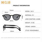 O-Q CLUB Retro Round Men Sunglasses Women's Sun Glasses Woman UV400 Lunette Zonnebril Dames Polarized Lenses Man Eyewear Vintage
