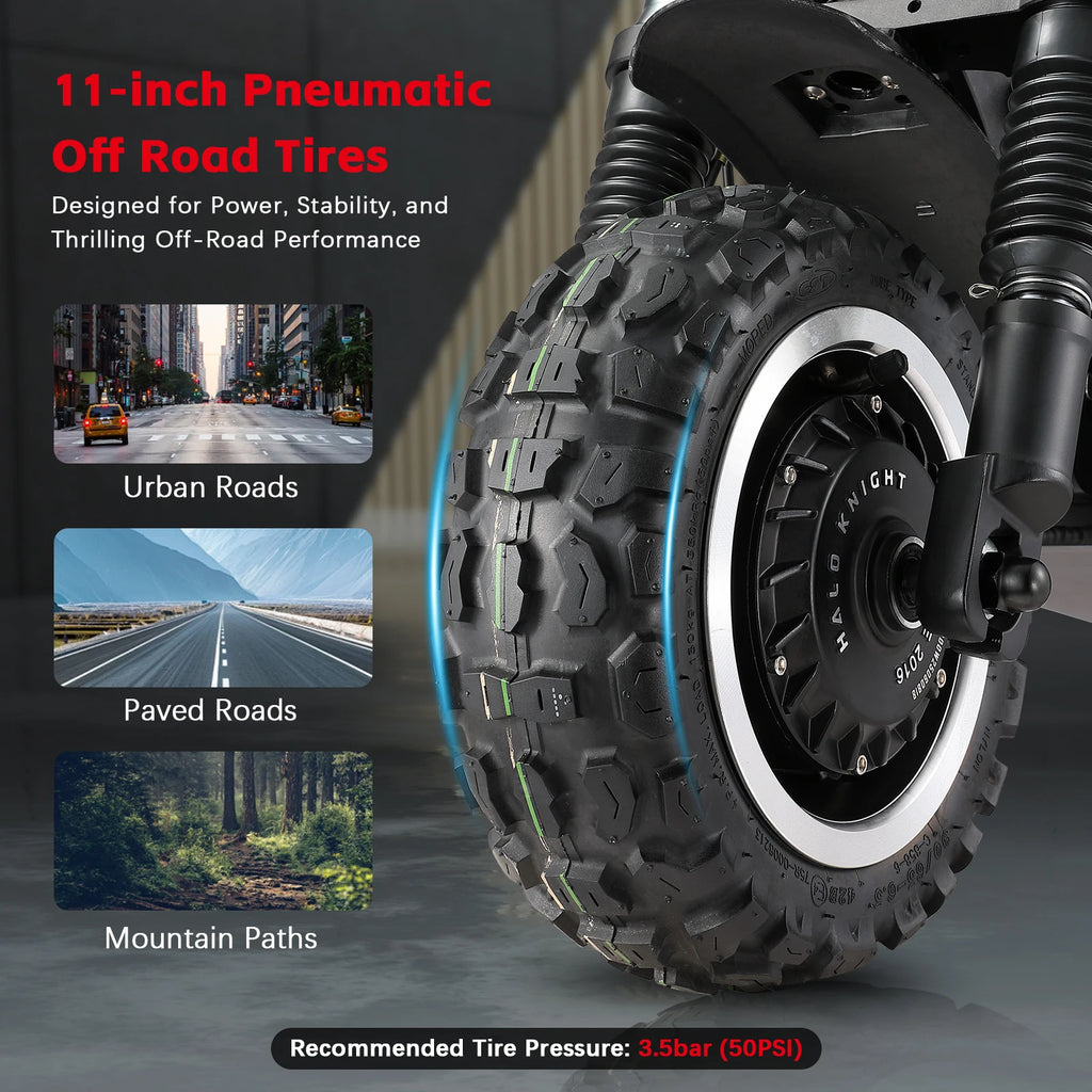 New HALO KNIGHT T107Pro Large Display Smart Escooter Adults 60V 38.4Ah Battery 3000W Dual Motor 95KM/H Powerful Electric Scooter