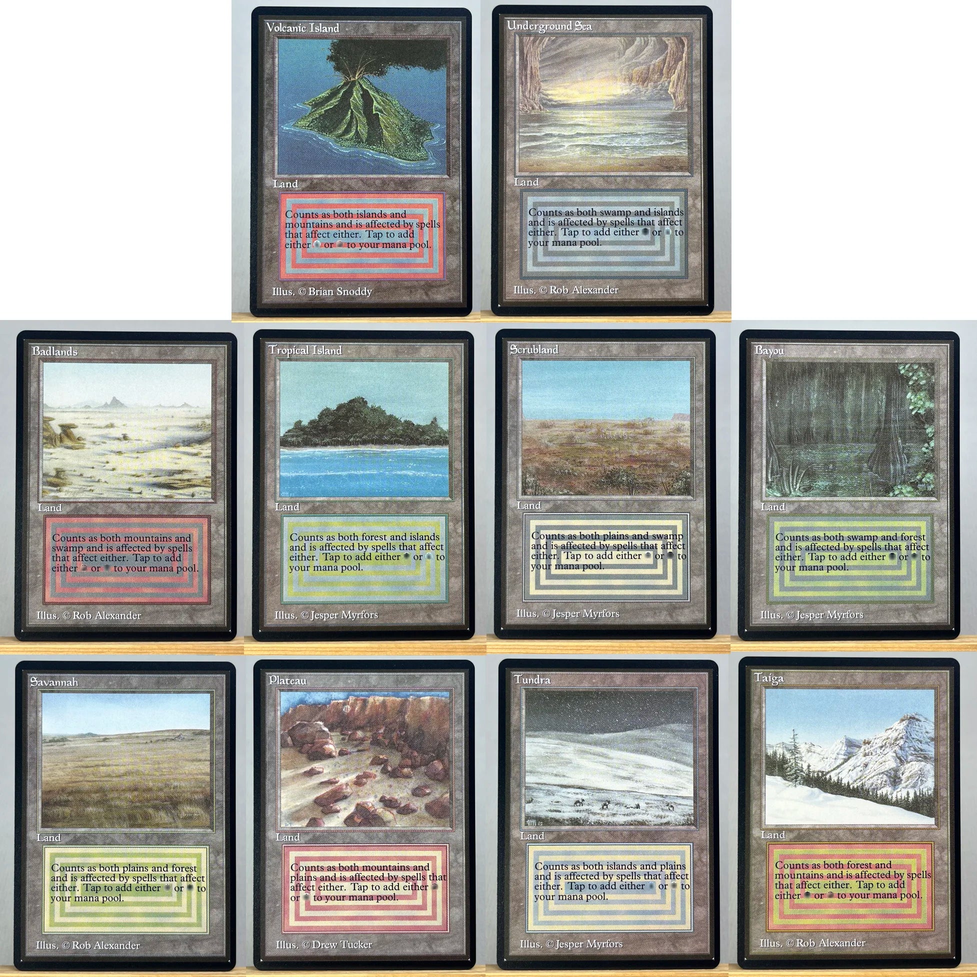 unlimited Revised MIX2/002 Tcg dual lands unlimited proxy magical cards tundra scrubland home play Revised underground gathering