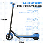 Vankel 6.5-inch Kids Electric Scooter for Boy & Girls with Bluetooth Rainbow Lights 8-10km Range LCD Display Children Scooter