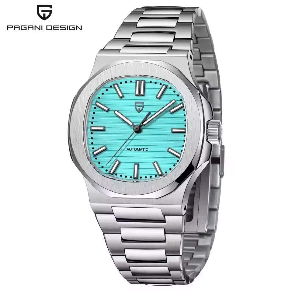 PAGANI DESIGN New Sporty Elegance Mechanical Watch Sapphire Seagull ST16 Movt Man watch Stainless Steel Luminous Men's Watches