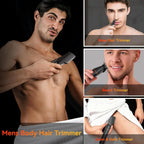 MAXGROOM Manscape Body Hair Trimmer 4 in 1 IPX6 Waterproof Pubic & Groin Shave Electric Grooming Kit for Men Nose Beard Trimmer