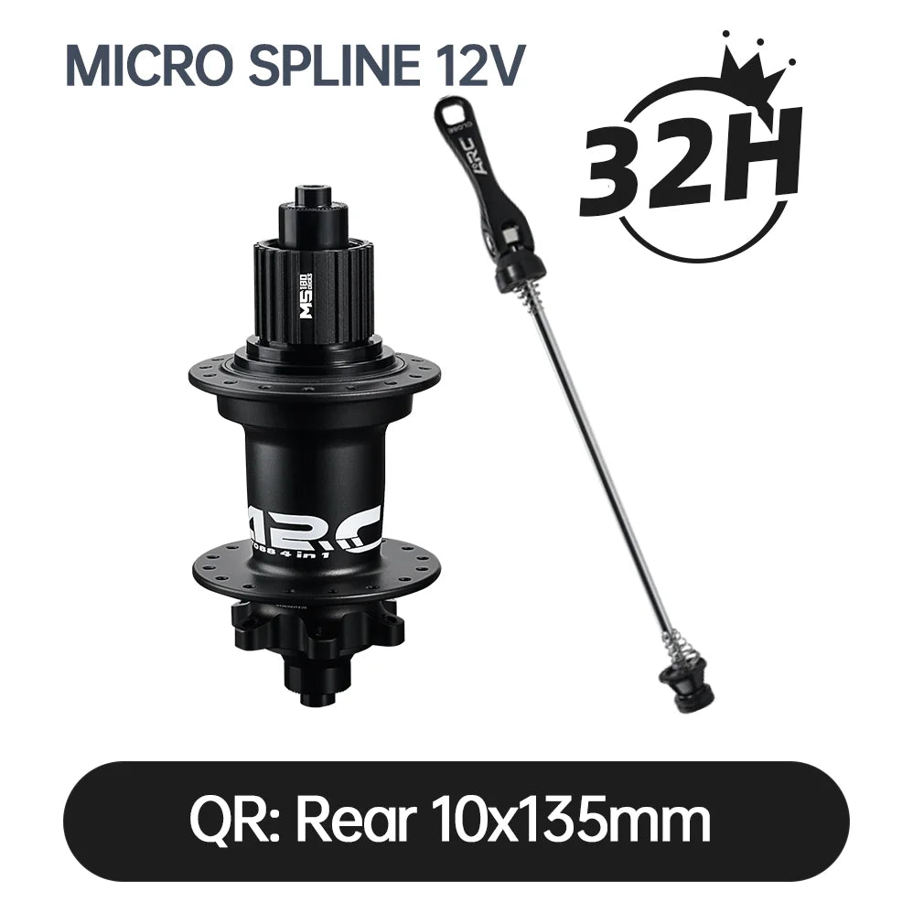 ARC MT088 MTB Hub 6 Pawls 180 Clicks Sealed Bearing Hub Front 9x100 15x100 Rear 10x135 12x142 Bicycle Cube 8 9 10 11 12 Speed