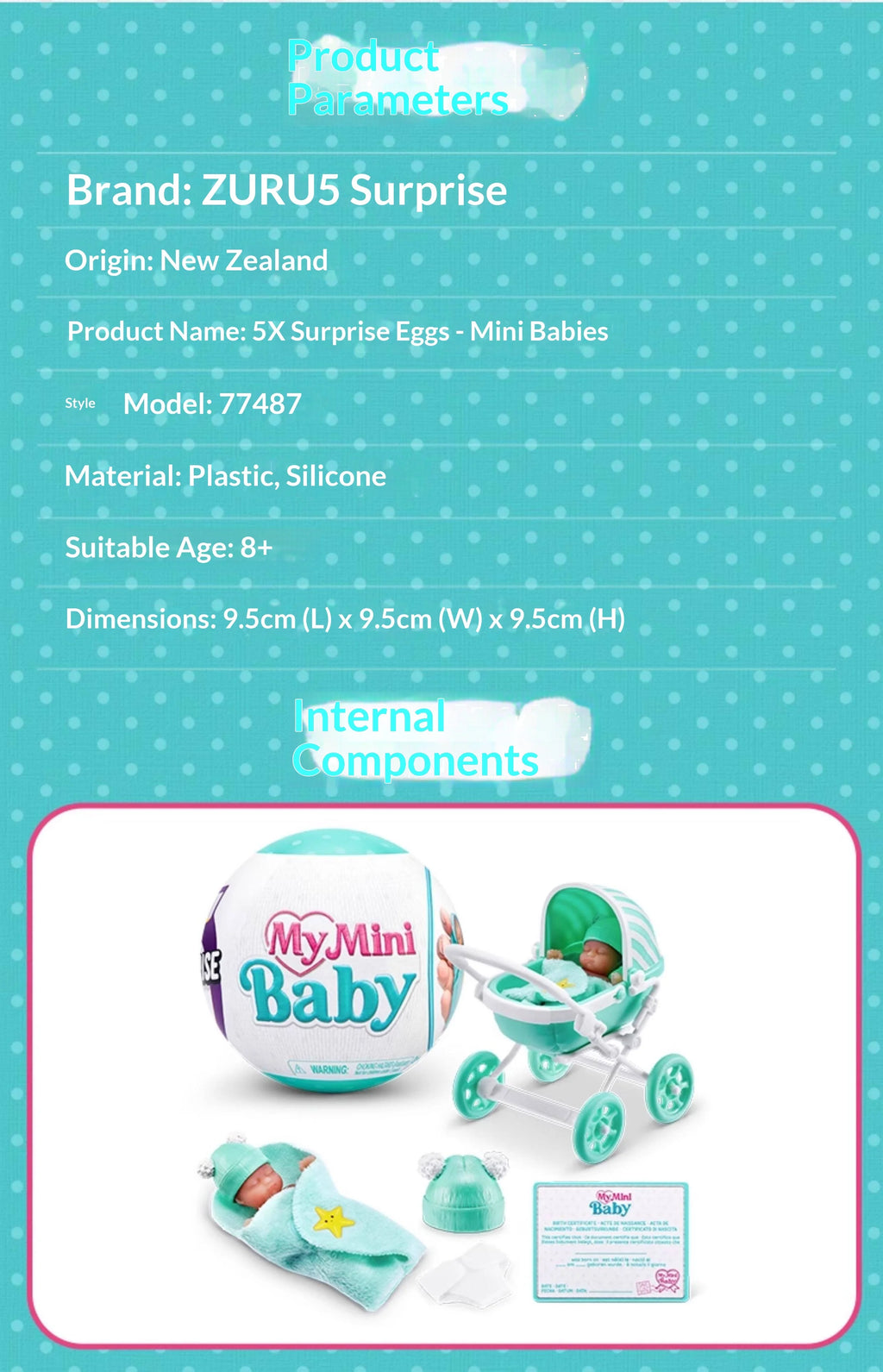 Zuru 5 Surprise My Mini Baby Miniature Baby Dolls Collectible Mystery Blind Egg 12 Styles To Collect In Stock Toy Gift For Kids